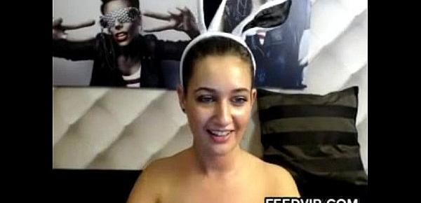  Busty Cam Girl With Rabbit Ears